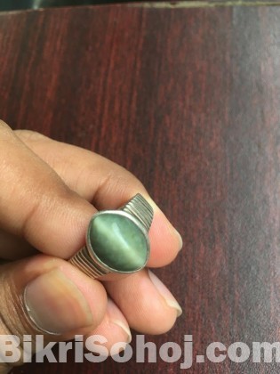 Original Natural Cats eye Stone Silver Made Ring